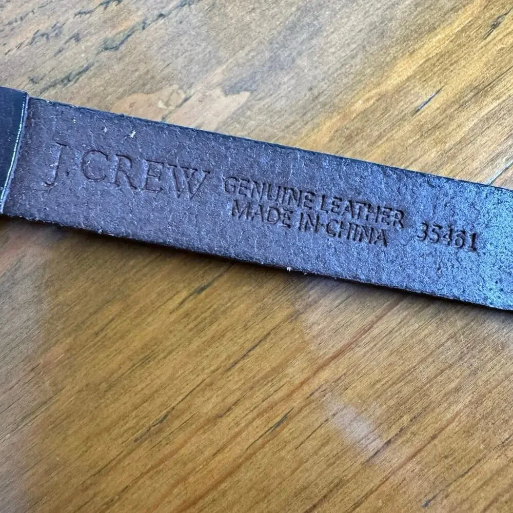 J.Crew Size Small Leather Studded Rhinestone Belt Brown